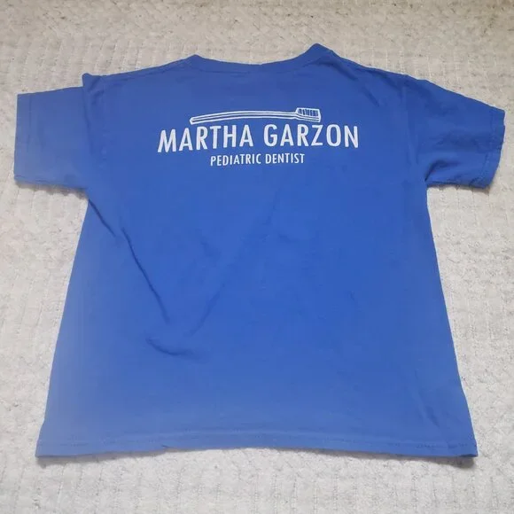 Youth Dentist Graphic Tee – Size XS (4/5) – Blue/Orange – 100% Cotton - Picture 5 of 15